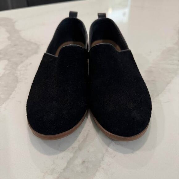 Lucca Lane Tabby Suede Slip On Loafers Women's 6.5M Black Leather Flats Classic - Picture 4 of 8